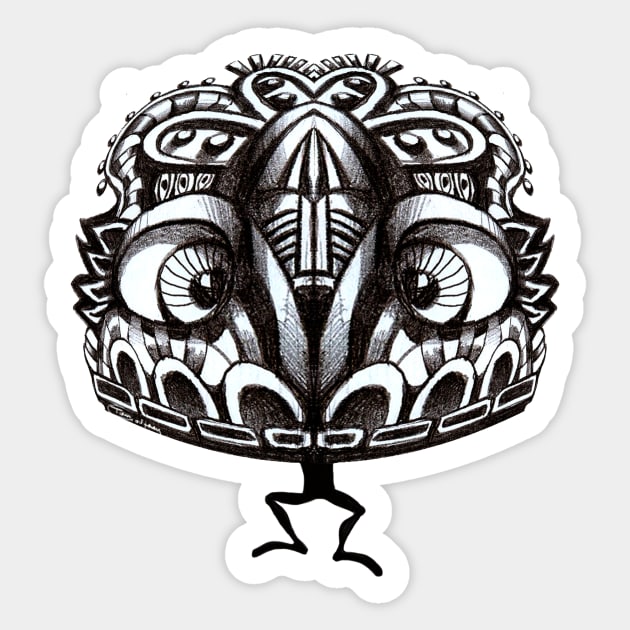 Aztec Ant Jester :) Sticker by Lefrog